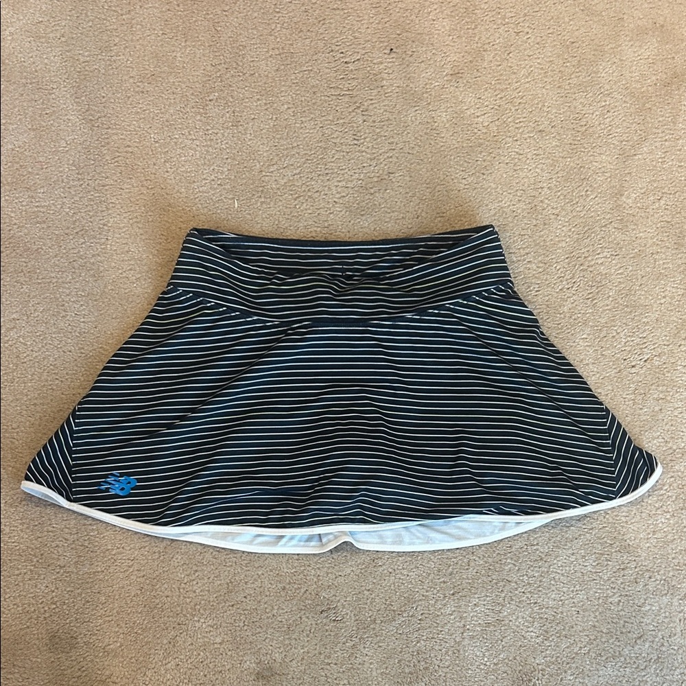 Striped Black and White Tennis Skirt
